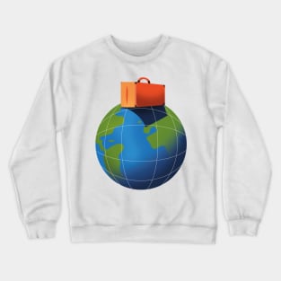 Suitcase on the world Crewneck Sweatshirt